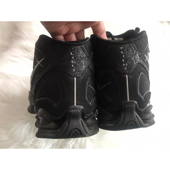 Nike Shox Flight Basketball Shoes 333491-002 Black Size 10.5